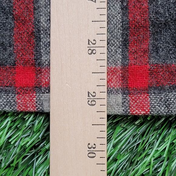 Vintage 90s Western Flannel Wool Button Shirt S/M 21x29 Plaid - Picture 6 of 11